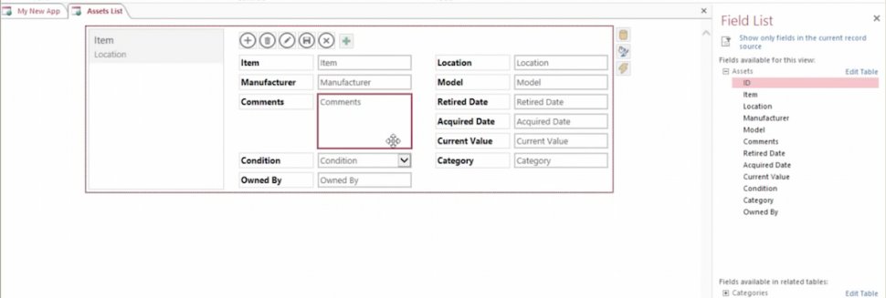 Mysql database application builder