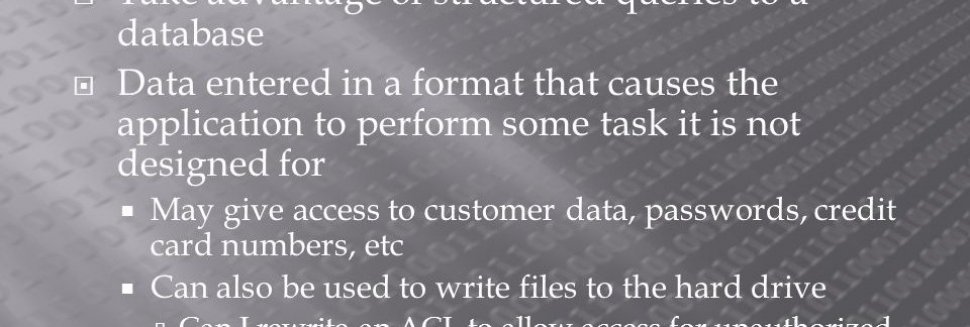 Queries to a database